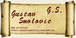 Gustav Smolović vizit kartica